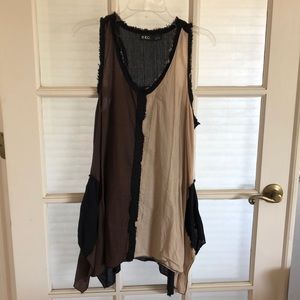 Color Block Cotton Tunic